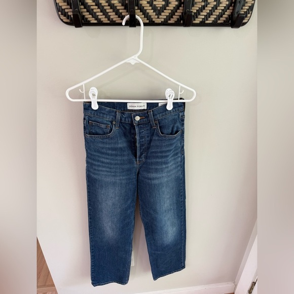 Aritzia Denim Forum The Arlo High Rise Straight 28L - Dark Wash - Size 26 - Picture 4 of 14
